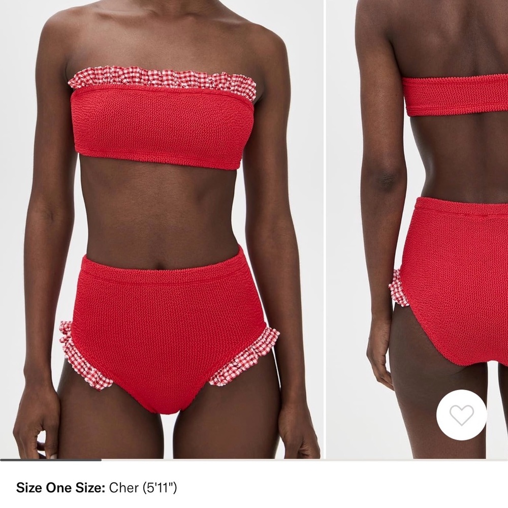Hunza G Red Gingham Bikini